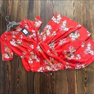 Red Floral Maxi/Midi Dress